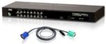 16-PORT COMBO KVM SWITCH PS2 & USB, WITH 4X1.8M CABLES