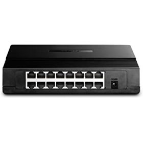 16 PORT 10/100MBPS UNMANAGED SWITCH (PLASTIC CASING, WALL MOUNTABLE) EU POWER PLUG