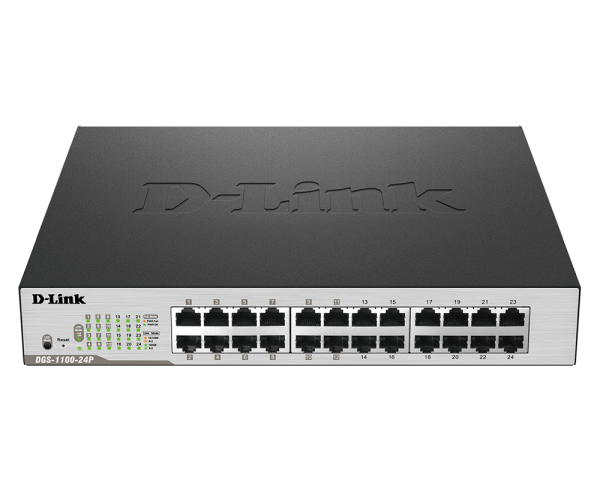 24-Port PoE Gigabit Smart Managed Switch DGS-1100-24P