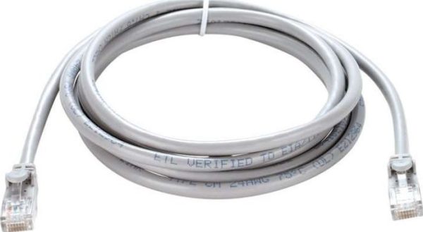 Cat6 UTP 24 AWG PVC Round Patch Cord - 1M - Grey Color
