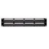 O/P 24 Port Cat6 Unshielded Fully Loaded Punch Down Patch Panel - Keystone Type -1U- Black Colou