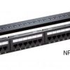24 Port Cat5E UTP Fully Loaded Patch Panel - Keystone Type -1U- Black Color at city shop