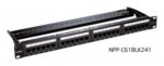 24 Port Cat5E UTP Fully Loaded Patch Panel - Keystone Type -1U- Black Color at city shop