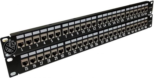 Patch Panel UTP Keystone- 48 Port- Unloaded (Cat 5e,Cat 6)