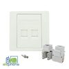 Network Faceplate 1port Cat6 With Keystone
