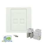 Network Faceplate 1port Cat6 With Keystone