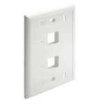 Network Faceplate 2port Cat6 With Keystone