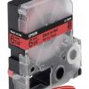 Epson Label Catridge Pastel LC-2RBP9 Black on Red tape 6MM (9M) (C53S623400)