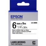 Epson Label Catridge Pastel LK-4YBP Black on Red tape 12MM (9M) (C53S654008)