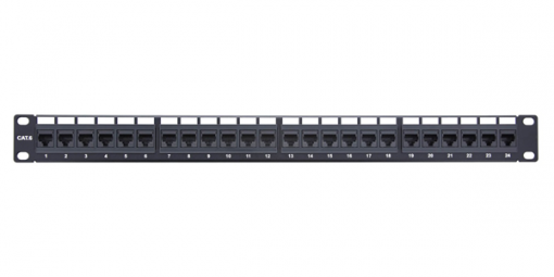 Cat6 UTP 24-Port Patch Panel Loaded