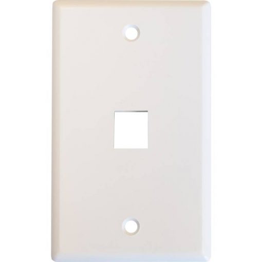 D-Link – Single Faceplate Accepts One Keystone Jack with Shutter & ID Plate – 86*86 mm – White Colour – Square (NFP-0WHI11)