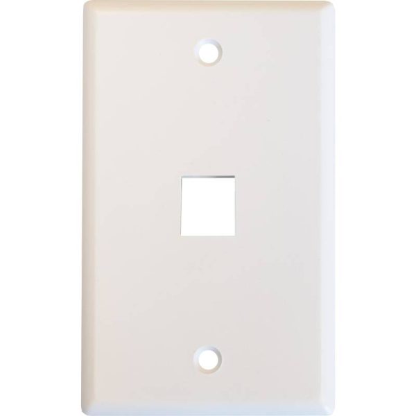 D-Link – Single Faceplate Accepts One Keystone Jack with Shutter & ID Plate – 86*86 mm – White Colour – Square (NFP-0WHI11)