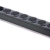 6 Way Black Cabinet Power Distribution Unit