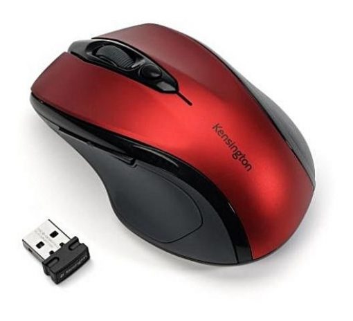 A mouse that not only fits your hand, but also your style sensibilities. The ergonomic right-handed design provides hours of comfort and with four colours to choose from, it's easy on the eyes, too. The Pro Fit Mid-Size Wireless Mouse is built to deliver years of service. Perfect for desktop and mobile users alike, the Pro Fit Mid-Size Wireless Mouse has a nano receiver that operates 2.4 GHz to reduce interference in crowded office environments. The receiver is so small you can leave it in your computer, or slide it in the Pro Fit's built-in receiver storage compartment. The Pro Fit Mid-Size Wireless Mouse is big enough to feel just right in your hand, yet small enough to pack easily in your travel bag. And no matter where your work takes you, the high-definition optical sensor delivers precise, responsive cursor control on a variety of surfaces and it operates for up to 12 months on 2 AAA batteries