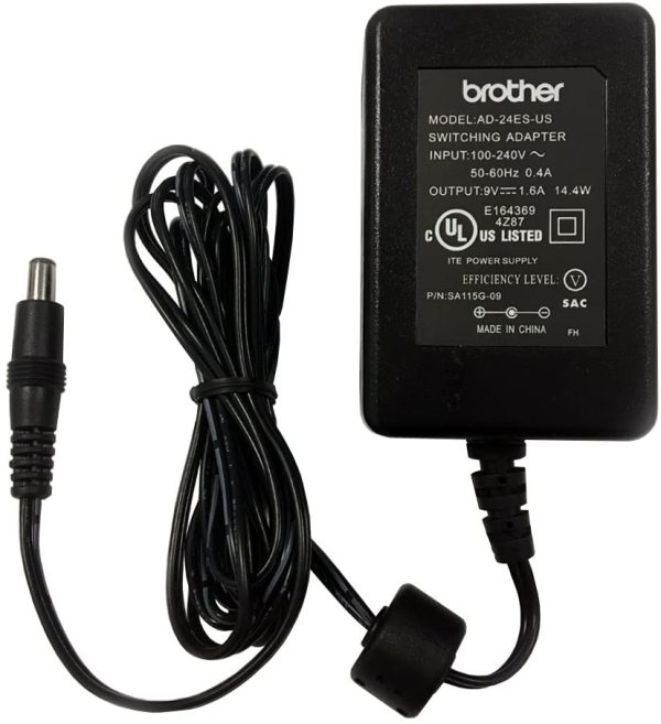 Brother AD-24ESA01 Genuine AD24 Black AC Power Adapter for Select P-touch Label Makers
