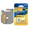 Brother M-821 9mm Black on Gold tape- 8M Genuine Brother Product Black Print on Gold Tape 3/8” (9mm) wide by 26.2’ (8m) Eco-friendly packaging Non-laminated surface