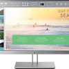 HP EliteDisplay E233 23″ Rotatable Monitor, Silver on facing and Black on back side