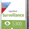 Toshiba S300 4TB Surveillance 3.5” Internal Hard Drive – SATA 6 Gb/s 5400 RPM 128MB Cache (HDWT140UZSVAR)