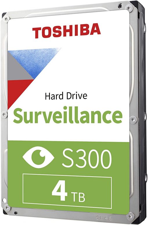 Toshiba S300 4TB Surveillance 3.5” Internal Hard Drive – SATA 6 Gb/s 5400 RPM 128MB Cache (HDWT140UZSVAR)