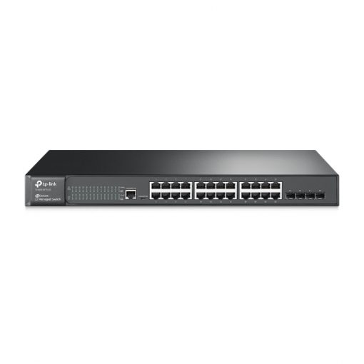 T2600G-28TS-DC JetStream 24-Port Gigabit L2+ Managed Switch with 4 SFP Slots and DC Power Supply