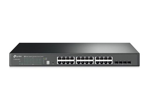 JetStream 24-Port Gigabit Stackable Smart Switch with 4 10GE SFP+ Slots