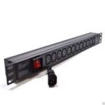 6 Way Black Cabinet 19 Inch PDU
