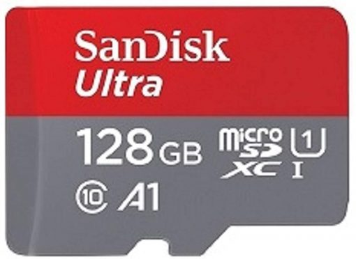 SanDisk Ultra 128GB UHS-I Class 10 MicroSDXC Memory Card Up to 80mb/s SDSQUNC-128G with Adapter