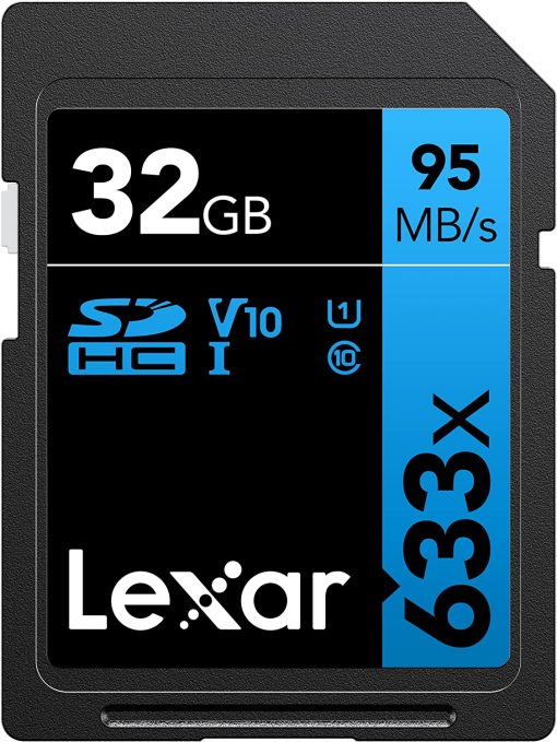 Lexar Professional 633x 32GB SDHC UHS-I Card, Up To 95MB/s Read, for Mid-Range DSLR, HD Camcorder, 3D Cameras, LSD32GCB1NL633