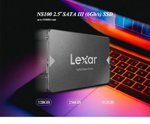 128GB Lexar® Impressive Speed SSD, up to 550 MB/s read and 440 MB/s write