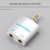 Vention 4 Pole 3.5mm Male to 2×3.5mm Female Converter – (VEN-BDAW0)