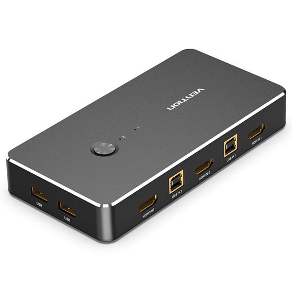 VENTION 2 IN 1 OUT HDMI KVM SWITCH BLACK -VEN-AFRB0