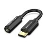 Vention Type-C to 3.5mm Audio Cable 0.1M Black Metal Type (VEN-CFIBA)
