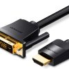 VENTION VGA(3+6) MALE TO MALE CABLE WITH FERRITE CORES 1.5METER BLACK