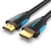 VENTION VGA(3+6) MALE TO MALE CABLE WITH FERRITE CORES 2METER BLACK