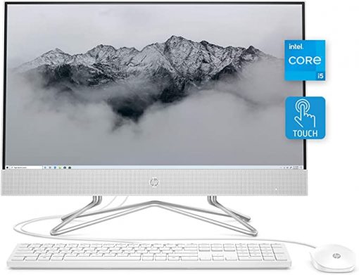 HP All-in-One Desktop PC, 11th Gen Intel Core i5-1135G7 Processor, 8 GB RAM, 512 GB SSD Storage, Full HD 23.8” Touchscreen, Windows 10 Home, Remote Work Ready, Mouse and Keyboard (24-df1270, 2021)