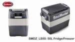 Specifications Dimensions (mm) Unit: (H) 520 x (W) 350 x (D) 660 Packaged: (H) 585 x (W) 375 x (D) 615 Storage Volume: 50 litres Temp Range: -18⁰C to 10⁰C Net Weight: 21Kg Climate Class: T, ST, SN, N Protection Class: I Voltage AC: 100-240V 50/60Hz Voltage DC: 12V/24V Rated Current AC/DC: 1.0A Refrigerant: R134a/45g Foaming Agent: Cyclopentane