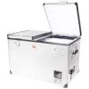 SnoMaster - 81.5L Dual Compartment Stainless Steel Fridge/Freezer AC/DC