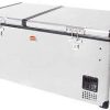 SnoMaster - 92.5L Dual Compartment Stainless Steel Fridge/Freezer AC/DC