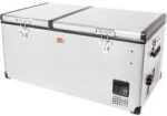 SnoMaster - 92.5L Dual Compartment Stainless Steel Fridge/Freezer AC/DC