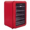 SnoMaster - 115L Retro Red Under-Counter Beverage Cooler Glass Door