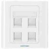 VENTION 4 PORT WALL FACEPLATE WHITE 86 TYPE