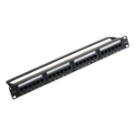VENTION CAT.6 UTP 24 PORTS KEYSTONE PATCH PANEL BLACK