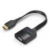 VENTION FLAT HDMI TO VGA CONVERTER WITH FEMALE MICRO USB AND AUDIO PORT 0.15M BLACK