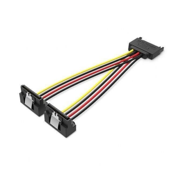 VENTION SAT 15P MALE TO FEMALE POWER SPLITTER CABLE 0.15 METER BLACK