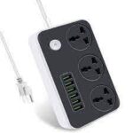 MERCURY MULTIPORT UNIVERSAL POWER STRIP 5V 4A 3 X USB + 1X UNIVERSAL SOCKET , FANNEL BAG 1.2M CABLE