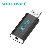 Vention 4 Pole USB External Sound Card Black