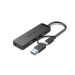 Vention 4-Port USB 3.0 Hub with Type C & USB 3.0 2-in-1 Interface and Power Supply 0.15M ABS Type