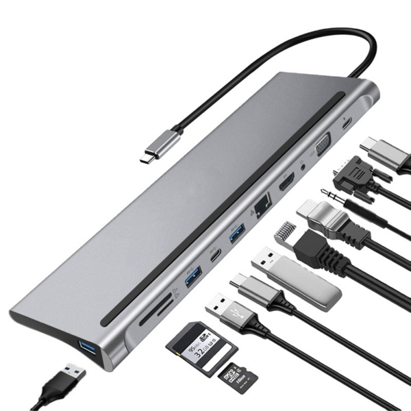 Vention Multi-function 12-in-1 USB-C Docking Station