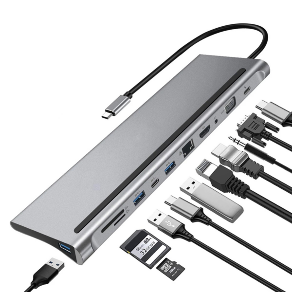 Vention USB-C Multi- Functional 11 in 1 Docking Station