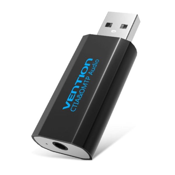 Vention 4 Pole USB External Sound Card Black